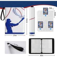 Trading Cards Album Folder 400-900 Pockets Card Binder Holder For  Cards - Blue and White - View 10