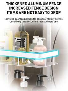 1pc Of Wall-Mounted Storage Rack For The Bathroom, Designed For Holding Shower Items, Bathrobes, And Towels, Also Suitable For Kitchen And Home Organization.