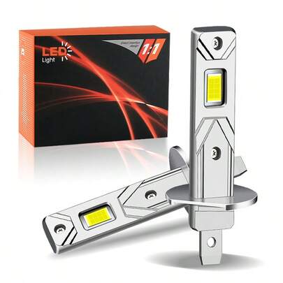 Upgraded H1 Bulb, 1:1 Mini Size H1 Light Bulbs, Plug And Play No Adapter Required Non-Polarity, Super Bright 6500K, Pack Of 2