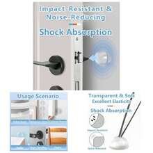 Silicone Cabinet Door Bumpers 10 Pcs, Self - Adhesive Sound Dampening Furniture Pads, Surface Bumpers Drawers, Table Tops, Door Stoppers Wall, Transparent Adhesive Pads - Round + Compact,64 64PCS - View 1