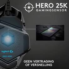Logitech G502 HERO Wired Mouse HERO 25K Sensor + 11 Programming Keys 5 Sets Of Weights Custom LIGHTSYNC Light Synchronization /CS2 Gun Suppression Artifact