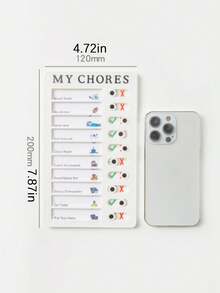 Reusable Detachable Weekly Planner Board And Self-Discipline Punch Card - PVC Habit Training Organizer With Replaceable Blank To-Do List Cards, Daily Study And Reading Schedule, Attendance And Task Time Cards, Chore List, Timed Study Plan And Home Routine Tracker; Portable Detachable Cardboard Student Planner - Multicolor - View 12