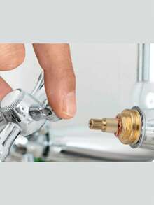 Par de 2 piezas vástagos cartuchos para regadera de vuelta completa Solvex repuestos vástagos cartuchos compatibles regadera Solvex paquete 2 piezas garantia ajuste perfecto mejora funcionamiento reemplazo facil para sistemas de ducha mantenimiento hogar instalacion sencilla - Dorado - Ver 5