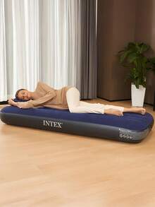 Colchón De Aire Inflable, 191x76x25cm Colchón Individual Aire Inflable Duradero Con Bomba Hinchable, Camas Inflables Para Playa Grande - Azul Marino - Ver 8