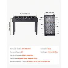 Foosball Table, 48 Inch Standard Size Table, Indoor Full Size Foosball Tables For Home, Family, And Game Room, Durable Soccer Set, Includes 2 Balls, Score Keeper, And 2 Cup Holders - 48 Inch 2 Balls 2 Cup Holders - View 7