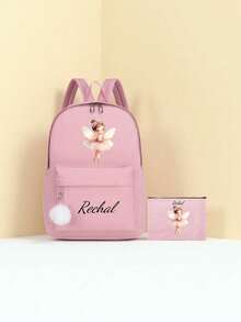 Personligt balettryggsäckset, perfekt för unga dansare och sagolika entusiaster. Ryggsäcken och matchande påse kan anpassas med namn. Den rymliga ryggsäcken rymmer läroböcker, dansskor och skolmaterial. - Multifärgad - Visa 16