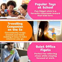 Sensory Elastic Rope Toys, 6-Piece Set, Textured Sensory Toys For Restlessness, Calmness, And Travel - Màu sắc hỗn hợp - Xem 3