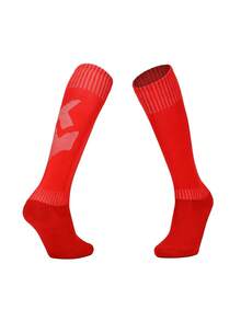 1 Pair Children's Solid Color Over-The-Knee Sports Socks, Thick Terry Cushion Crew Socks For 7-12 Years Old Boys, Suitable For Outdoor, Sports, Training - Multicolor - View 19