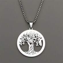 Crytstals Aesthetic Tree Of Life Heart Necklace For Women Men Stainless Steel Gold Color Lucky Amulet Chain Jewelry Gift - Necklace - View 8
