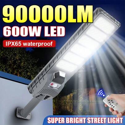 600W Powerful LED Solar Light Outdoor IP65 Waterproof With Motion Sensor Floodlight Remote Control Patio Garage Light Super Bright Solar Wall Lamp
