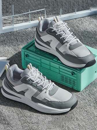 Men's Thick Sole Chunky Sneakers, Casual Versatile Sports Shoes, New Retro Running Shoes