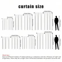 2PCS Festive Christmas Curtains With Tree And Gift Design - Translucent Privacy Curtains, Rod Bags For Easy Installation, Suitable For Bedroom, Living Room, Kitchen, Bathroom - Elegant Home Windows, Living Room Curtains | Festive Curtains | Translucent Materials, Living Room Christmas Curtains, Suitable For Halloween And Christmas