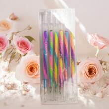 Tarjeta de felicitación con bolígrafo espiral, bolígrafos resaltadores de purpurina multicolor para diarios, bolígrafos de dibujo de color degradado DIY, bolígrafos marcadores de alta calidad para estudiantes