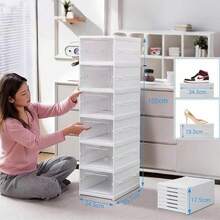 Foldable Shoe Racks - WHITE - View 3