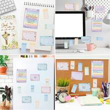 Farbenfroher inspirierender Zitat-Haftnotizen-Set, mit warmen Erinnerungen wie "Du bist großartig", kräftige Farben für einfache Identifizierung, selbstklebend und leicht ablösbar, ideal zum Aufschreiben von To-Dos und zum Weitergeben von Ermutigung bei Arbeit und Schule