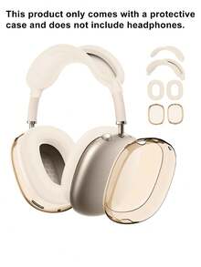 适用于 Max 的 4 合 1 硅胶保护套，适用于 Max（2024/2020）的透明柔软 TPU 耳罩套/耳垫保护套/头带套，兼容 Apple AirPod Max (USB-C) 的透明配件 - 彩色 - 查看 9