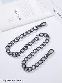 1 buc lanț de geantă cu finisaj mat, cu două fire, din aliaj de zinc, potrivit pentru accesorii DIY pentru geantă de zi cu zi