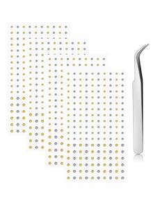 Set de pegatinas de nariz y labios falsos, joyas de perforación facial falsa sin perforación de acero inoxidable, pegatinas desechables para labios, nariz y cejas - Pegatinas - Ver 6