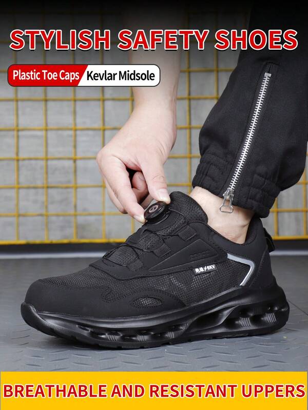 Neue Mode Herren Stahlkappe Anti-Durchstich atmungsaktive leichte unzerstörbare Sicherheitsschuhe Arbeitsschuhe Geruchsbeseitigung weiche Sohle Arbeitssicherheitsschuhe Herren Stahlkappe durchstichhemmend rutschfest Arbeitssicherheitsschuhe