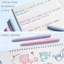 6 PCS Pastel Gel Pens, Colored Ink Pens, Pens Colorful For NoteTaking Journaling, Cute Retractable Pens 0.5mm Fine Point Quick Drying, Aesthetic Nurse School Office Supplies - Multicolor - View 7