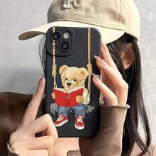 A Cartoon Bear With Black Eyes Reading A Book, A Stylish Phone Case Suitable For All  Galaxy Models.,Phone Case  17 Pro Max Christmas Phonecase Christmas Gifts - 款式1(1件) - 查看 8