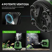 Bomba Sumergible 5500L/H, 115W Potente Bomba para Fuente de Agua de 5.5M de Impulso, Caudal Ajustable, Tubera de Agua de 1M, 4 Tipos de Conexiones de Tuberas, para Acuarios, Fuentes, Jardines - verde - Ver 5