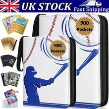 Trading Cards Album Folder 400-900 Pockets Card Binder Holder For  Cards - Blue and White - View 1