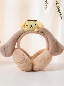 SANRIO 1 件可爱卡通纯色 Hello Kitty 毛绒耳罩，休闲户外自行车保暖耳罩，厚毛耳套，适合秋冬 - 彩色 - 查看 7