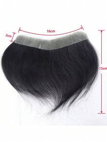 Men's Full Toupee -Natural Black Natural Hairline, Invisible & Breathable Human Hair Wig For All Skin Tones - Natural Black - View 8