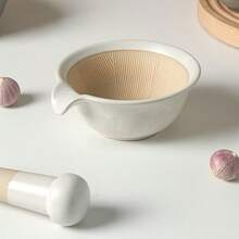 陶瓷研钵和研杵套装 - 厨房必备工具，可用于研磨大蒜/香料（2 种颜色）