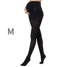 1 Stück, ein Paar schwarze Umstandsstrumpfhosen aus hochelastischem Material, mit verstellbarem Bund und Antirutsch-Funktion, für lang anhaltenden Sitz und bequemes Tragen, in schlichtem und praktischem Stil, für den täglichen Gebrauch während der Schwangerschaft.