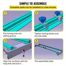 Router Sled, 60 Inches/ 152.4cm Width, Slab Guide Jig Woodworking With Locking Function, Portable And Easy To Adjust, Trimming Planing Wood Flattening, Home - Default - View 7