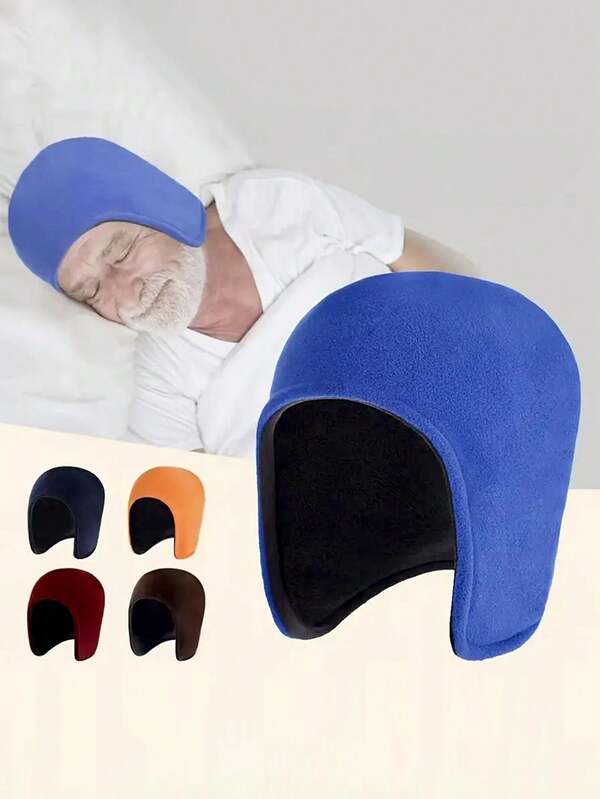 2 PIEZAS Gorro de invierno para ciclismo al aire libre, gorro de forro polar a prueba de viento con protección para las orejas, gorro de dormir de forro polar de doble capa para personas mayores, gorro con orejeras cálido para ciclismo al aie y protección contra el frío, lavable a mano, gorro de invierno, 1 PIEZA