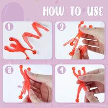 Shindel 50PCS Stretchy Wall Climbers, Climbing Man Sticky Toy Set Fun Fidget Toys, Birthday Goodie Bag Stuffers Kids Classroom School Exchange Prize, Office & Home - 1 - Xem 4