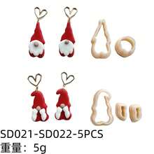 Christmas Soft Pottery Polymer Clay Cutter Mould Bowknot Garland Embossing Cutting Mold DIY Earring Pendant Jewelry Making Tool