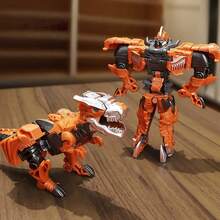 1辆可变形机器人跑车 - 无需电池，3种颜色可选，功能齐全，是儿童玩耍和益智礼物的理想之选。这款玩具车设计趣味十足，采用耐用塑料制成，是一款可变形玩具车，适合秋季、万圣节、南瓜主题派对、圣诞节等各种场合。