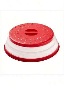 1pc Silicone Microwave Splatter Cover, Ventilated Foldable Splash Guard & Fruit Strainer Lid, Dishwasher Multi-Functional Kitchen Tool - Multicolor - View 12