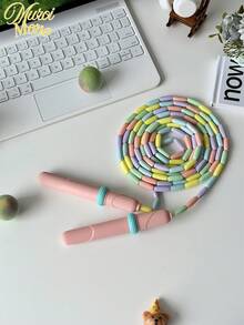 <Cảm nhận năng lượng, nhìn màu sắc>, 1 dây nhảy silicon hình xúc xích mới 2025, dây nhảy thể dục cao su mềm cho người mới bắt đầu, dây nhảy tự do có thể điều chỉnh cho phụ kiện tập luyện thể dục tại phòng tập thể dục - Nhiều màu - Xem 4