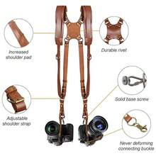 Adjustable Genuine Leather Camera Shoulder Strap, Quick Release For Outdoor Photography Equipment - Multicolor - View 6