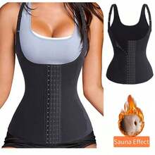 Waist Trainer Vest, European And American Style, Sweat-Inducing, Fitness Body Shaper, Neoprene Fabric, Adjustable Shoulder Straps