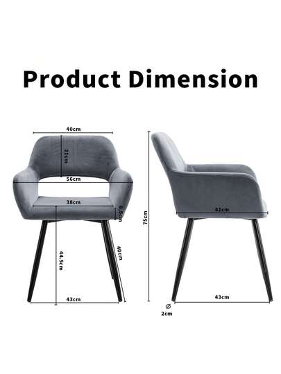 Dining Chairs, Vanity Chair, Thickened Cushions, Padded Seats, Bureau Lounge Elegante Chairs Can Be Combined Any Table, Must Have In The Restaurant view 6