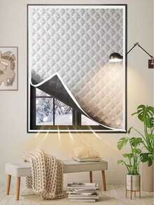 Sehr nützlicher Winterfenster-Isolations- und Heizvorhang, windundurchlässig, schalldicht, Dichtungsfolie, selbstklebende Blasen-Isolierfolie, abnehmbarer Türvorhang