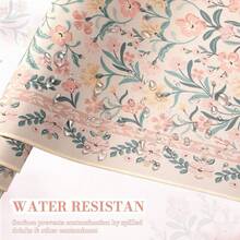 Alfombrilla de escritorio con estampado floral rosa de ICasso, alfombrilla de escritorio, mousepad XXL grande, mousepad antideslizante con bordes cosidos, almohadillas para mouse de computadora para mujeres (rosa) - 80*30*0,2 - Ver 5