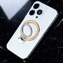 1 قطعة حامل خاتم للأصبع فائق النحافة بتصميم لاصق ذاتي، شعور مستدير، حامل هاتف محمول قابل للطي. قطعة مغناطيسية على شكل حرف C يمكن استخدامها مع الملحقات المغناطيسية، تصميم قابل للطي لا يشغل مساحة، حامل وزينة للهاتف الذكي - متعدد الألوان - مشاهدة 9