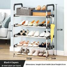 1 Pezzo Portascarpe salvaspazio, mobile, 3/4/5/6/7 ripiani in metallo e plastica, leggero, facile da montare, portabile da terra, adatto per case, dormitori, ingressi