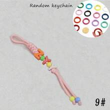1个个性化姓名串珠钥匙扣编织绳礼品独特趣味包包/行李牌派对小礼物Y2K，旅行箱旅行行李，旅行打包 - 彩色 - 查看 33