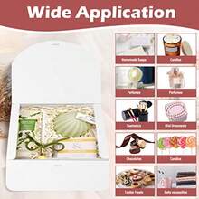 BoShahai 10 PCS Gift Boxes With Lids 10.6x7.8x3.1 Inch Kraft Paper Gift Box White With Ribbon Bridesmaid Proposal Box For Wedding Packaging Present Birthday Cupcake