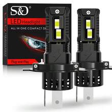 S&D H4 Led Lights 30000LM 70W Headlight Bulbs Canbus NO Error Auto Turbo Light Fog Lights Plug Play 6000K 12V