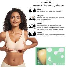 Self-Adhesive Bra Inserts, Padded Sports Bra Foam Silicone Cups, Thickened Small Bust Enhancing Triangle Heart-Shaped Sticky Invisible Plunge Bra Pads - Apricot - View 7