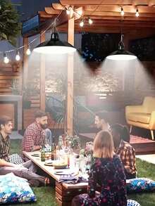 1PC Outdoor Solar Camping Lantern (Dual/Single Head Optional) - Wireless Detachable Solar Lamp, 3 Cool White Lighting Modes, 18650 Large-Capacity Battery, Sturdy Waterproof Plastic Shell, Rechargeable Solar Light For Car, Porch, Warehouse, Home, Festive Decor For Christmas, Halloween, Easter